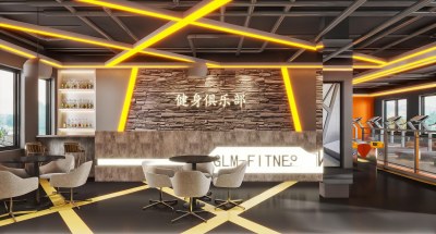现代健身房3D模型下载